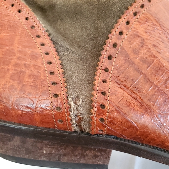 Vintage Mondi Leather & Suede Riding Boots - Picture 6 of 11